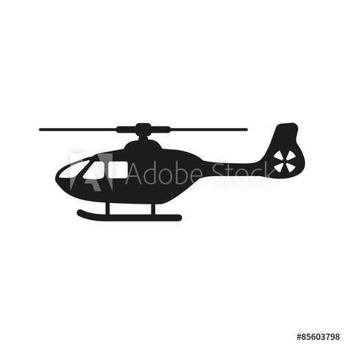 500x500 The Helicopter Icon Copter Symbol Flat