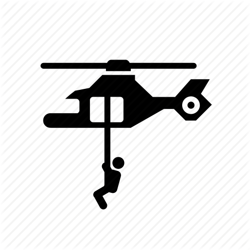 512x512 Airial, Coast Garde, Helicopter, Line, Man, Person, Rescue Icon