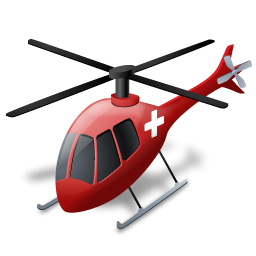 256x256 Red Medical Helicopter Icon, Png Clipart Image