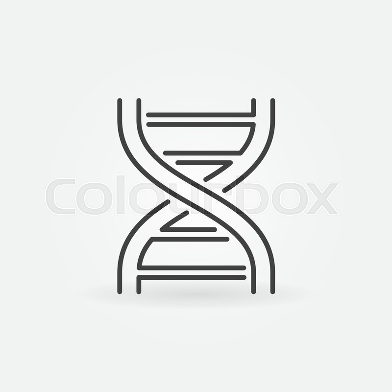 800x800 Double Helix Minimal Icon Vector Dna Stock Vector Colourbox