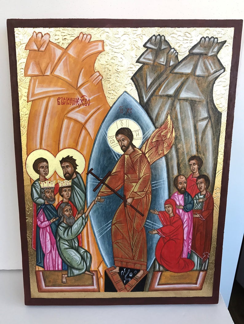 794x1054 Resurrection Of Jesus Christ Harrowing Of Hell Icon Etsy