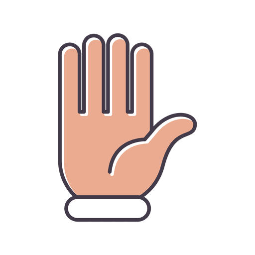 512x512 Hand Hello Gesture Fingers Icon