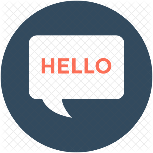 512x512 Hello Icon Of Flat Style