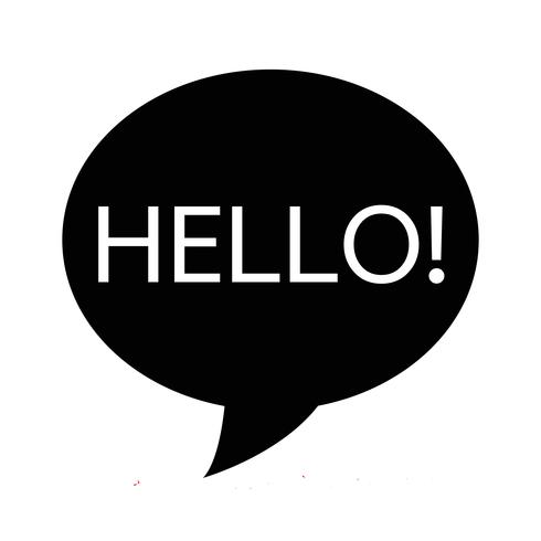 490x490 Hello Word Icon Vector Illustration