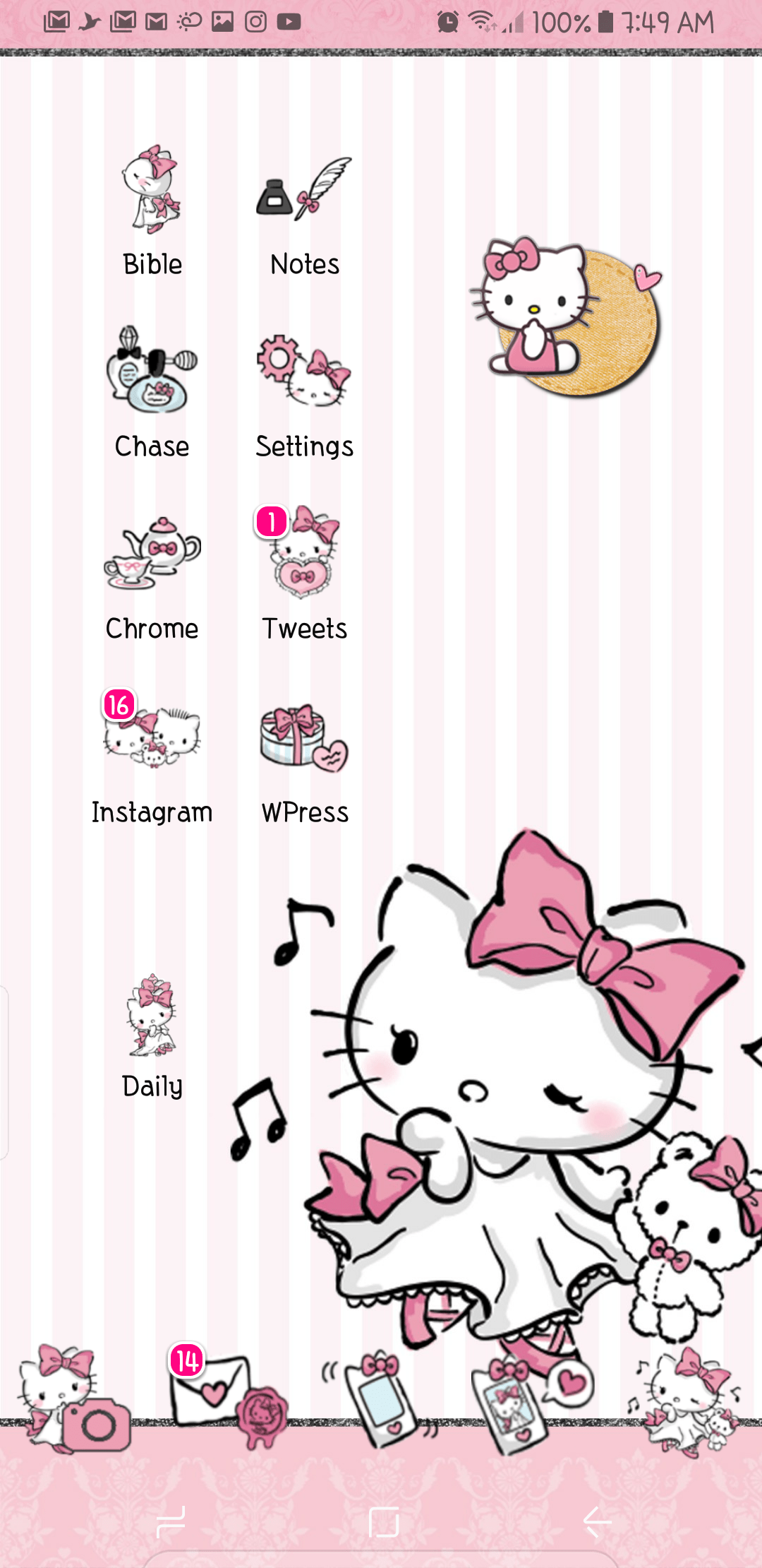 Hello Kitty Icons On My Android Smartphone The Cheekie Geek 1080x2220 Hello Kitty Icons On My Android Smartphone The Cheekie Geek