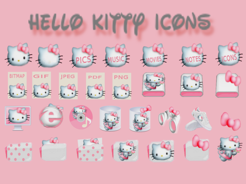 800x600 Hello Kitty Icons