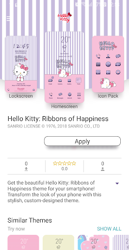 266x512 Hello Kitty Theme Ribbons Of Happiness Latest Version Apk