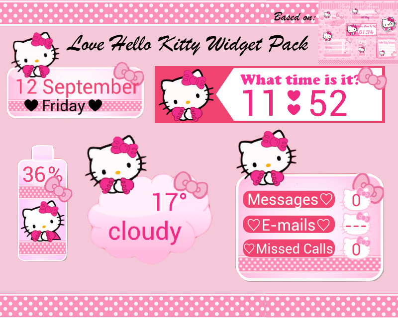 800x640 Love, Cute And Pink Love Hello Kitty Widget Pack