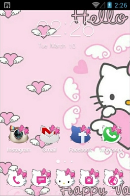 264x400 Cute Hello Kitty Android Theme For Clauncher