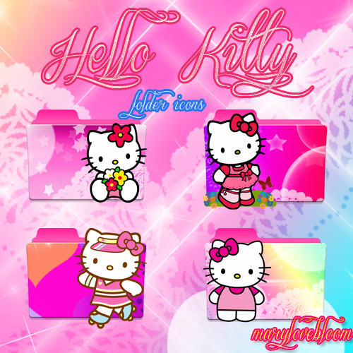 500x500 Rq Hello Kitty Folder Icons Pack