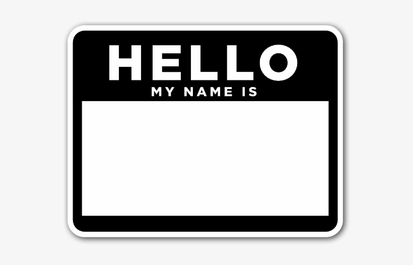 Black And White Name Label Sticker 820x527 Black And White Name Label Sticker