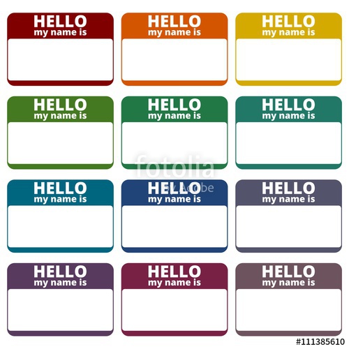 Hello My Name Is Icon at Vectorified.com | Collection of Hello My Name ...