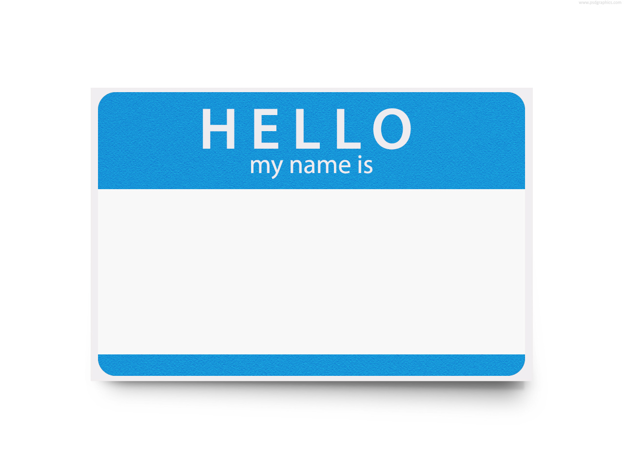 Hello My Name Is, Template Psdgraphics 1280x960 Hello My Name Is, Template Psdgraphics