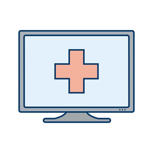 490x490 Vector Online Medical Help Icon