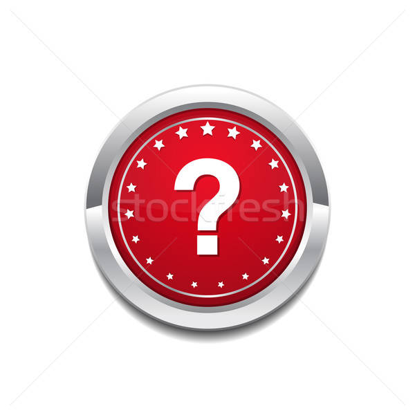 600x600 Help Circular Vector Red Web Icon Button Vector Illustration