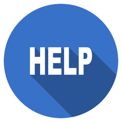 240x240 Flat Design Red Round Help Vector Icon