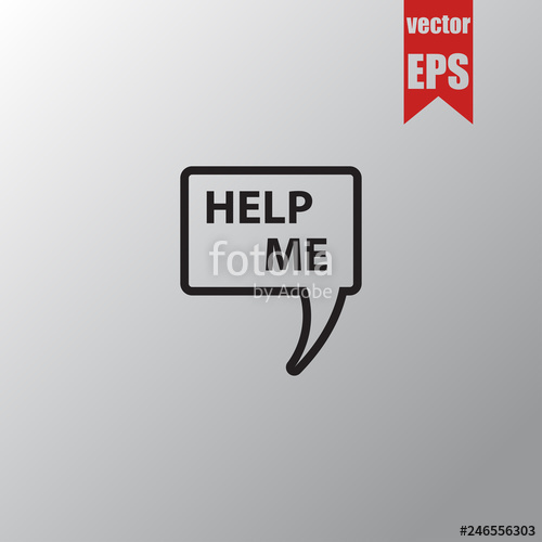 500x500 Help Me Icon Vector Illustration Stock Image And Royalty Free