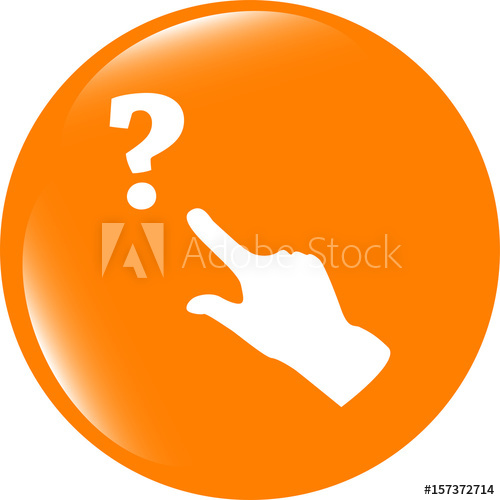 500x500 Question Mark Sign Icon With People Hand Help Symbol Faq Sign
