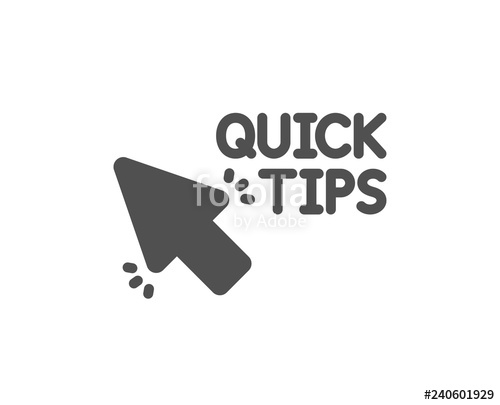 500x405 Quick Tips Click Icon Helpful Tricks Sign Quality Design Element