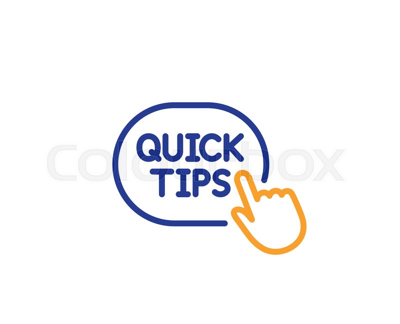 800x647 Quick Tips Click Line Icon Helpful Stock Vector Colourbox