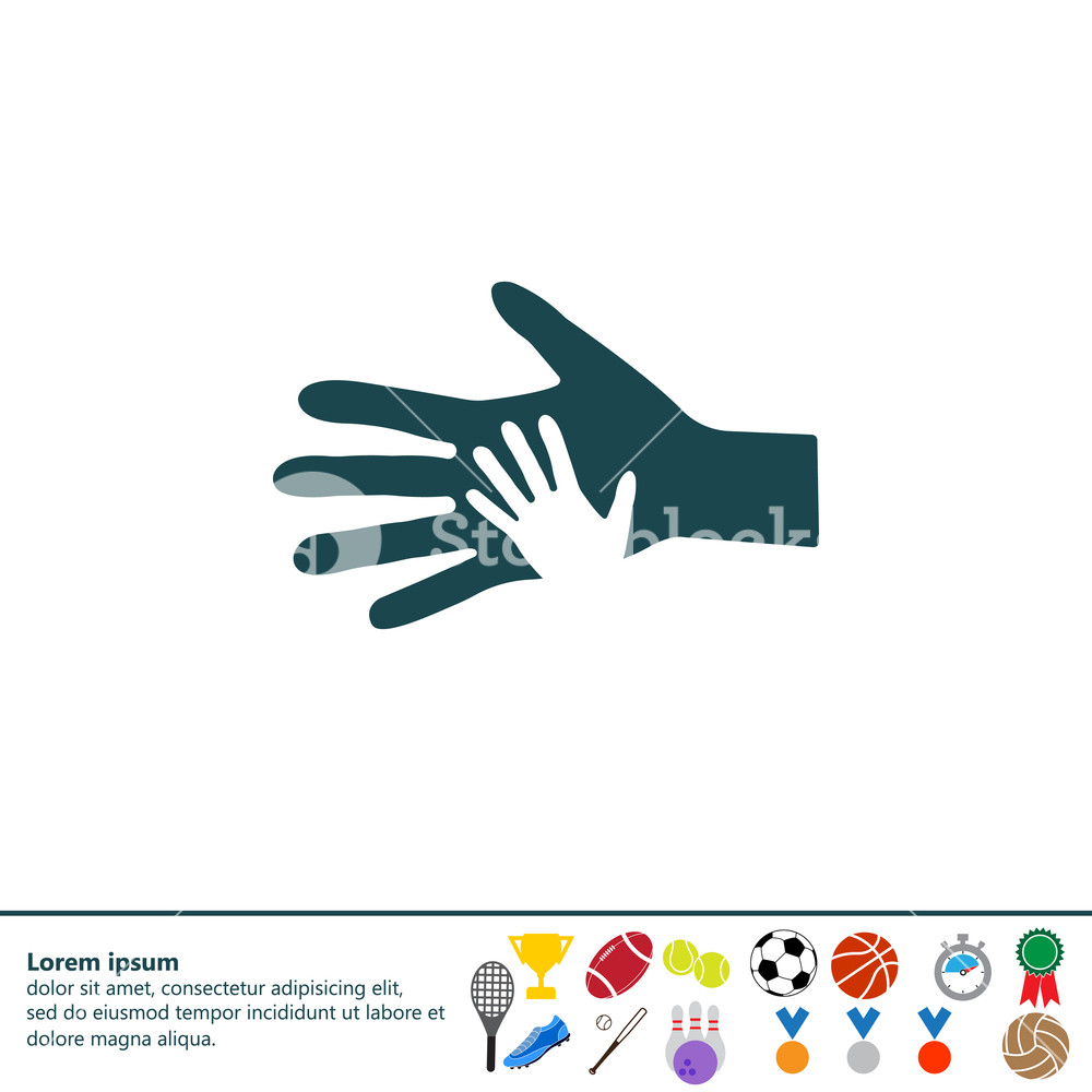 1000x1000 Helping Hand Icon Royalty Free Stock Image