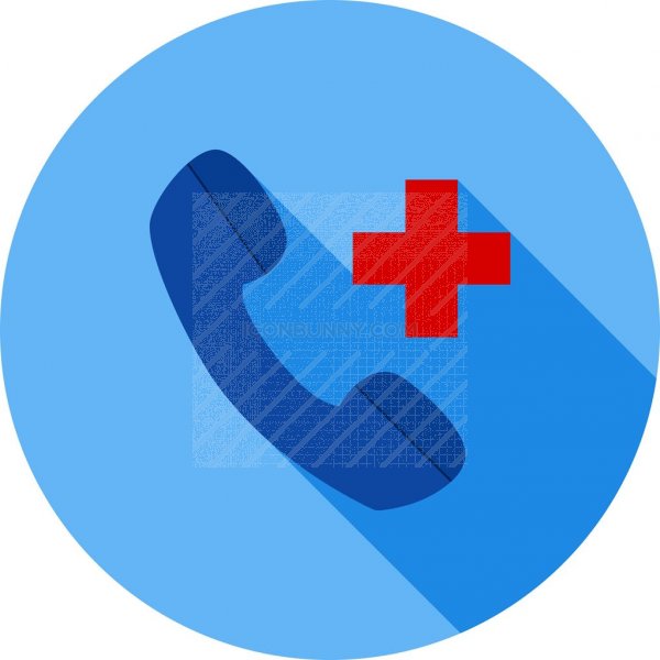 600x600 Helpline Flat Shadowed Icon