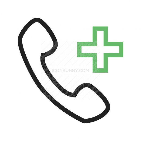 600x600 Helpline Line Green Black Icon