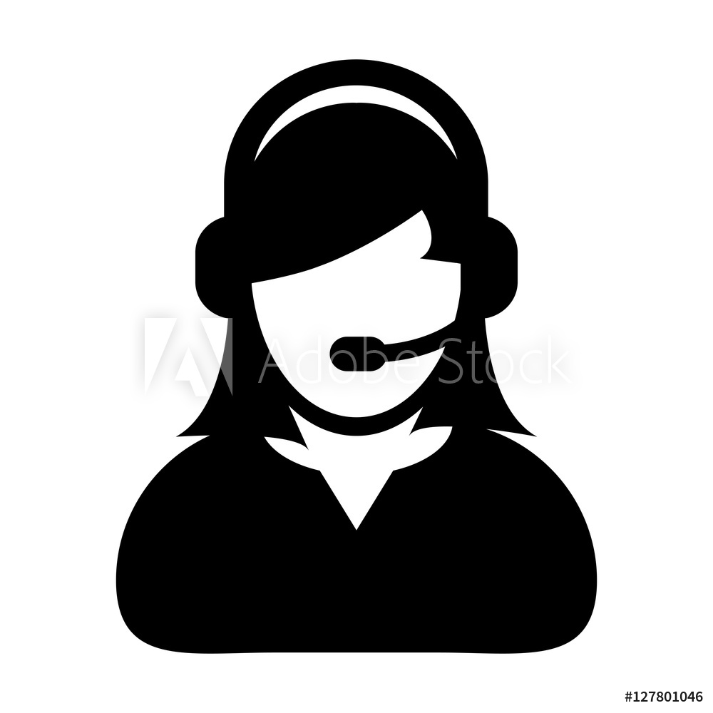 1000x1000 Photo Art Print Woman Customer Service Icon