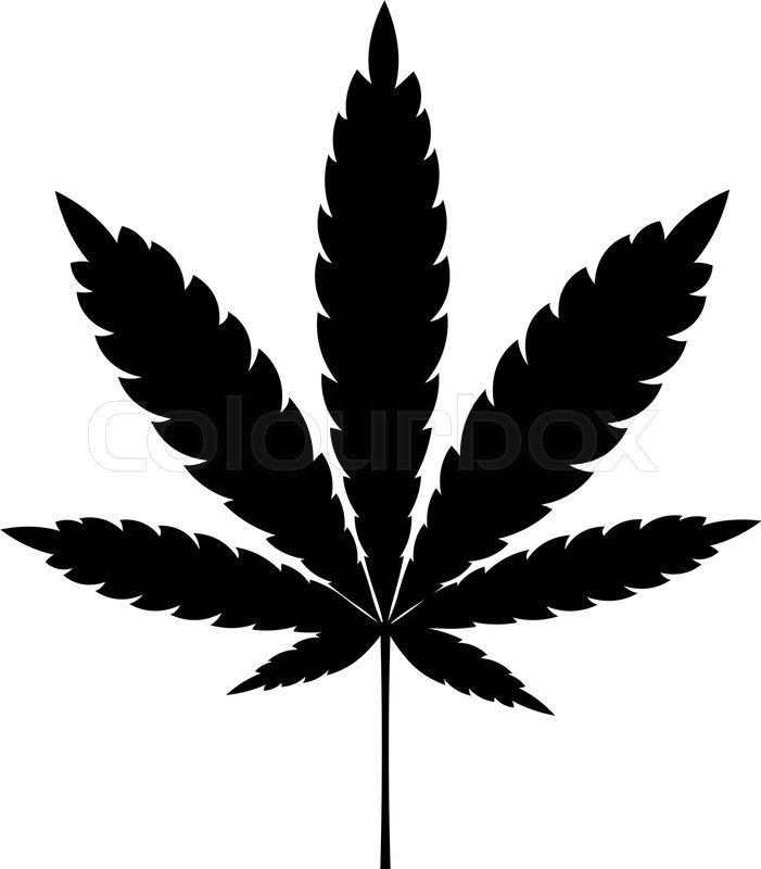 701x800 Black Silhouette Marijuana Leaf Icon Stock Vector Colourbox