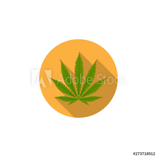 500x500 Hemp Icon In A Flat Design Vector Illustration