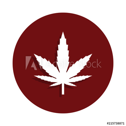 500x500 Hemp Icon In Glyph Badge Style One Of Bad Habbits Collection Icon