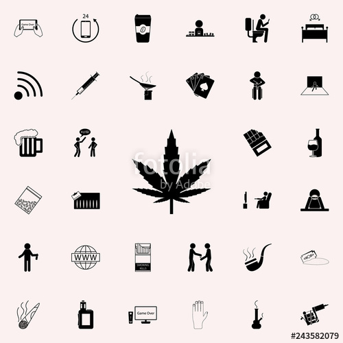 500x500 Hemp Icon Bad Habbits Icons Universal Set For Web And Mobile