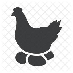 256x256 Hen Icon Of Glyph Style