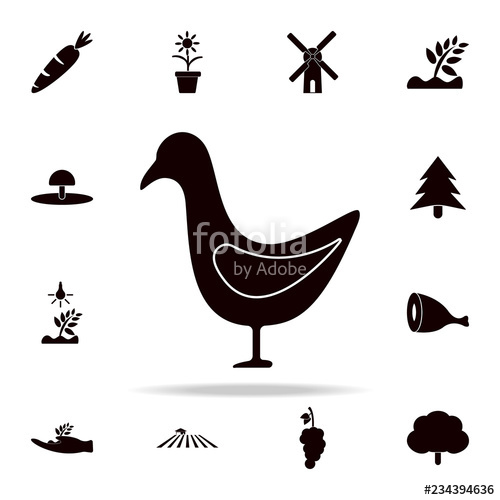 500x500 A Hen Icon Farm Icons Universal Set For Web And Mobile Stock