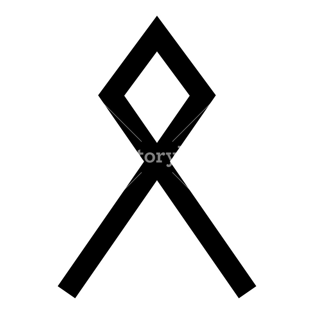 1000x1000 Odal Othil Rune Othala Symbol Estate Heritage Sign Icon Black