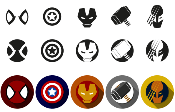 594x379 Free Marvel Super Heroes Icon Font Vector