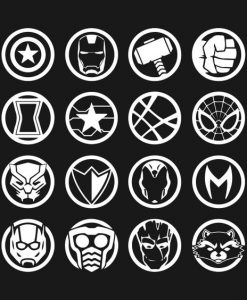 247x300 Avengers Heroes Icon Back Hoodie
