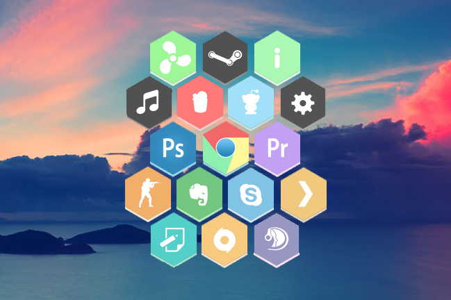 649x432 Rainmeter Skin Honeycomb