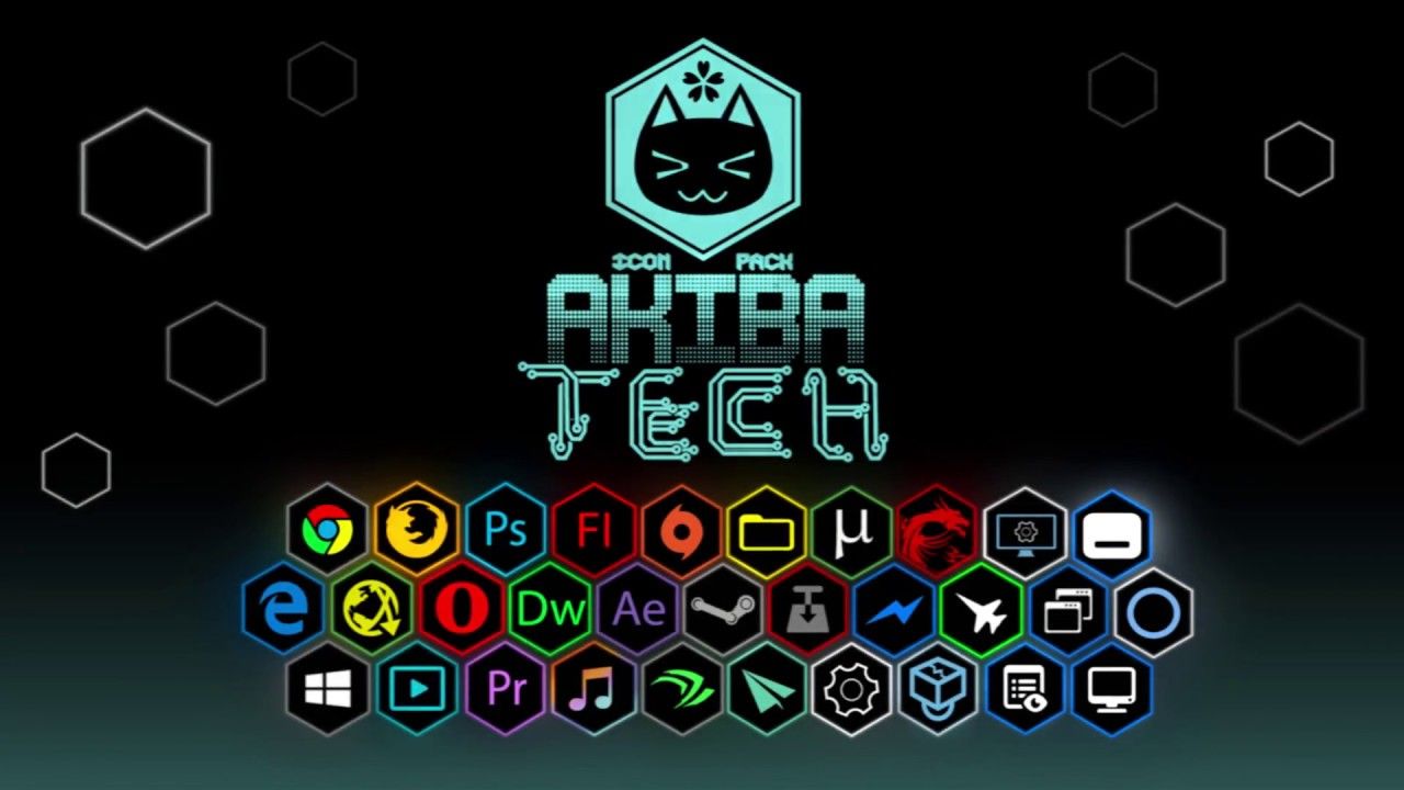 1280x720 Hexagon Icon Pack