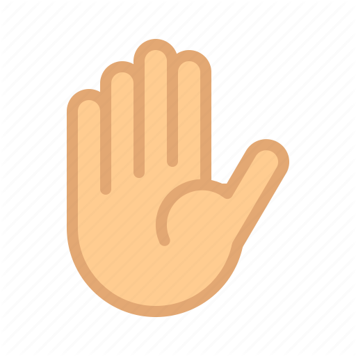 512x512 Finger, Five, Gesture, Hand, Hi Icon