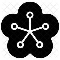 256x256 Hibiscus Flower Icon Of Glyph Style