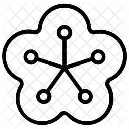 256x256 Hibiscus Flower Icon Of Line Style