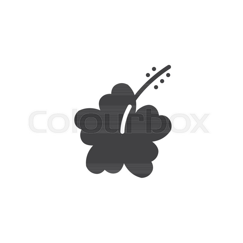 800x800 Hibiscus Flower Vector Icon Filled Stock Vector Colourbox