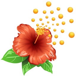 256x256 Hibiscus With Pollen Icon, Png Clipart Image