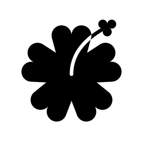 490x490 Hibiscus Vector, Tropical Related Solid Style Icon