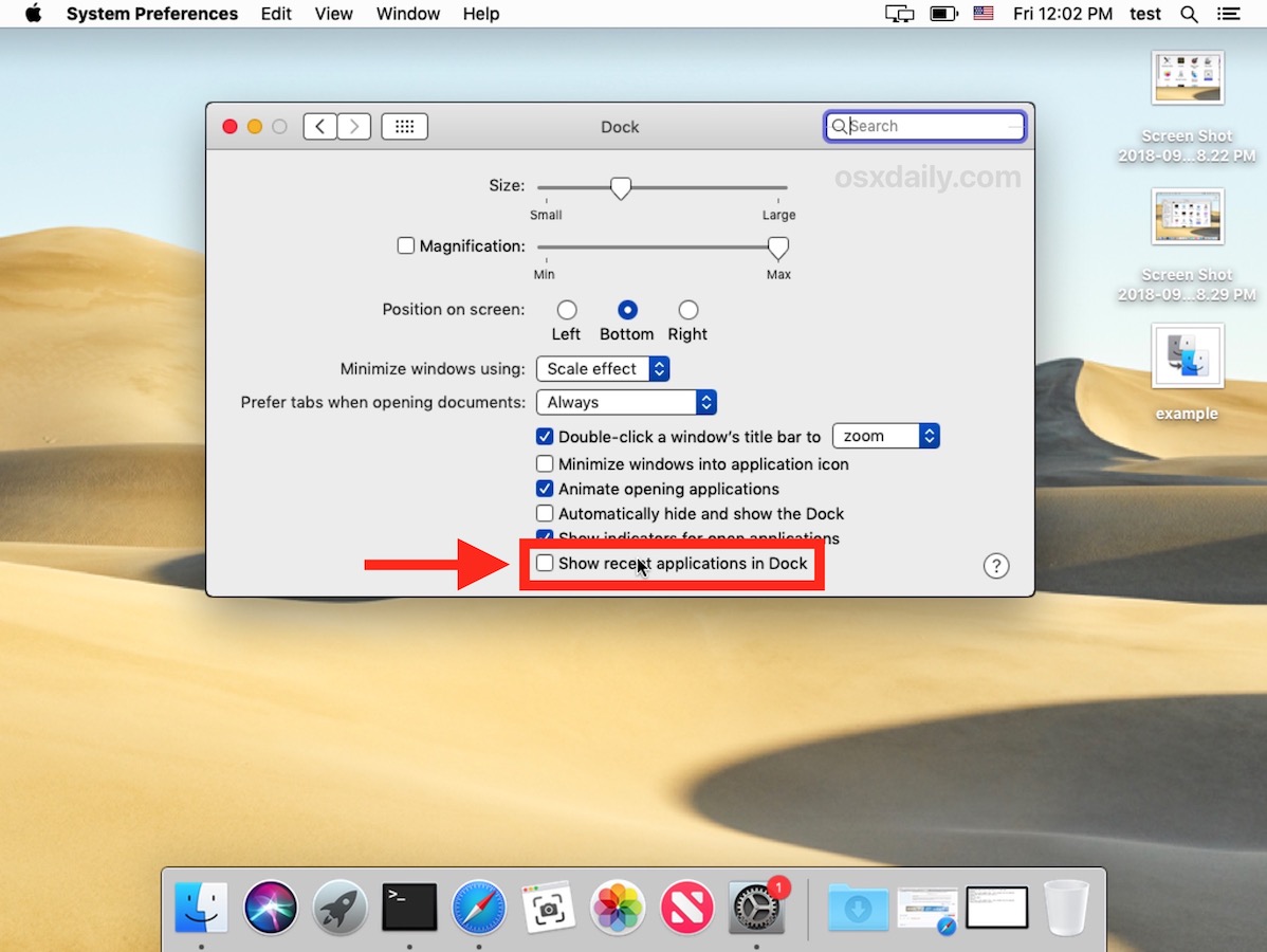 1198x900 How To Hide Recent Apps From Dock In Macos Mojave