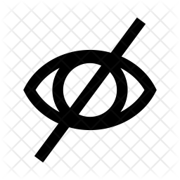 256x256 Hide Icon Of Line Style