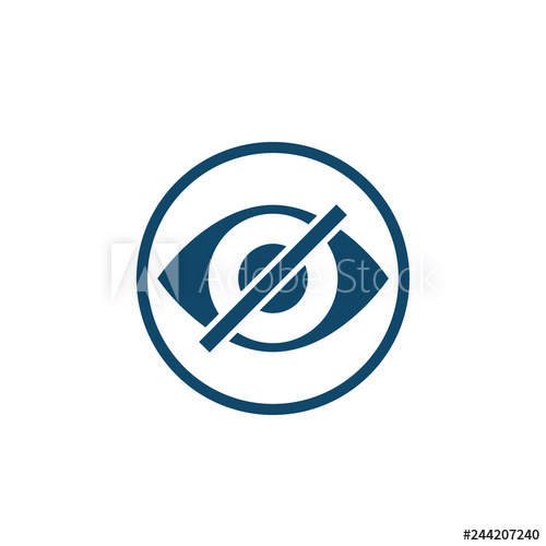 500x500 Hide Icon With Eye, Hidden Content