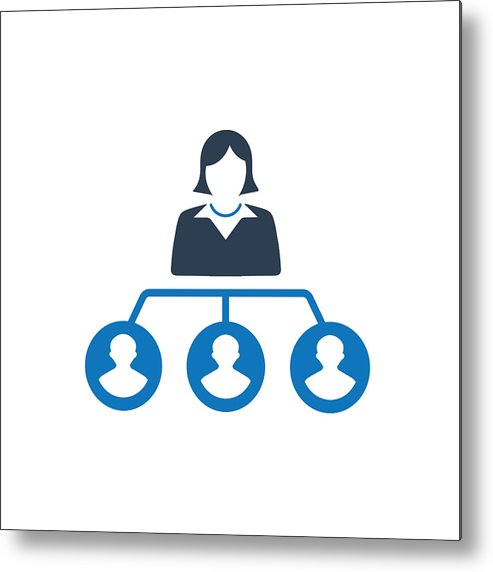 493x572 Employee Hierarchy Icon Metal Print
