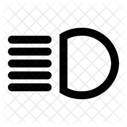 256x256 High Beam Indicator Icon Of Glyph Style